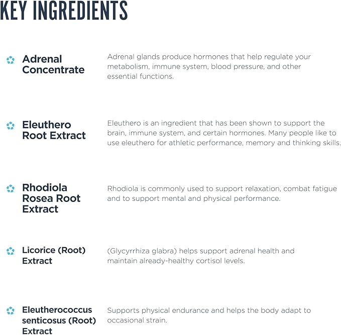 Revive MD Adrenal Support Supplements for Fatigue - Natural Cortisol Manager &amp Supplement with Rhodiola Rosea &amp Ashwagandha Promotes Energy Levels &amp Mental Performance - Men &amp Women -