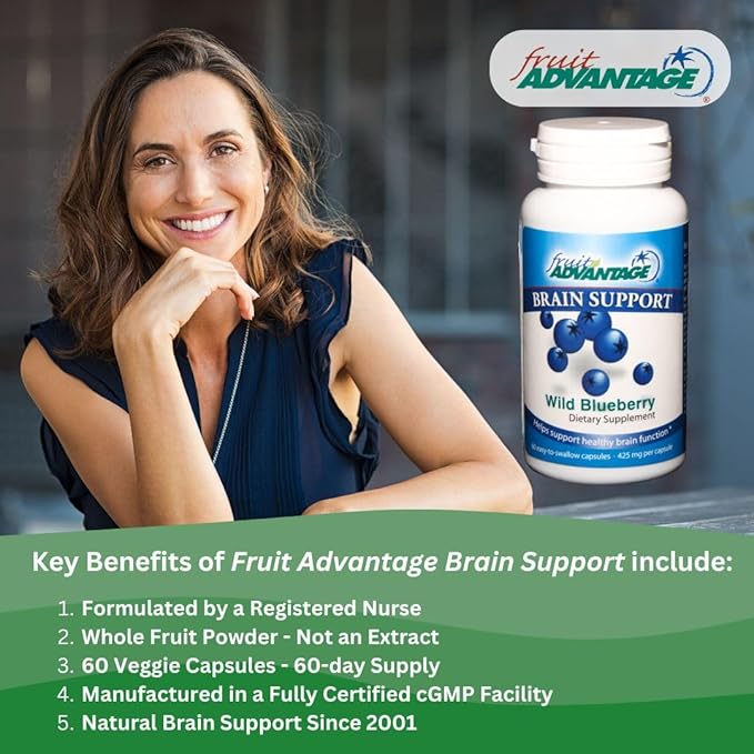 Wild Blueberry Dietary Supplement (Case of 12) : 60 Vegetarian Capsules 425 mg