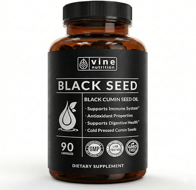 Black Seed Oil Capsules – 1000mg Cold Pressed Nigella Sativa – 90 Softgels (45-Day Supply) – 100% Pure Solvent-Free Immune &amp Joint Support