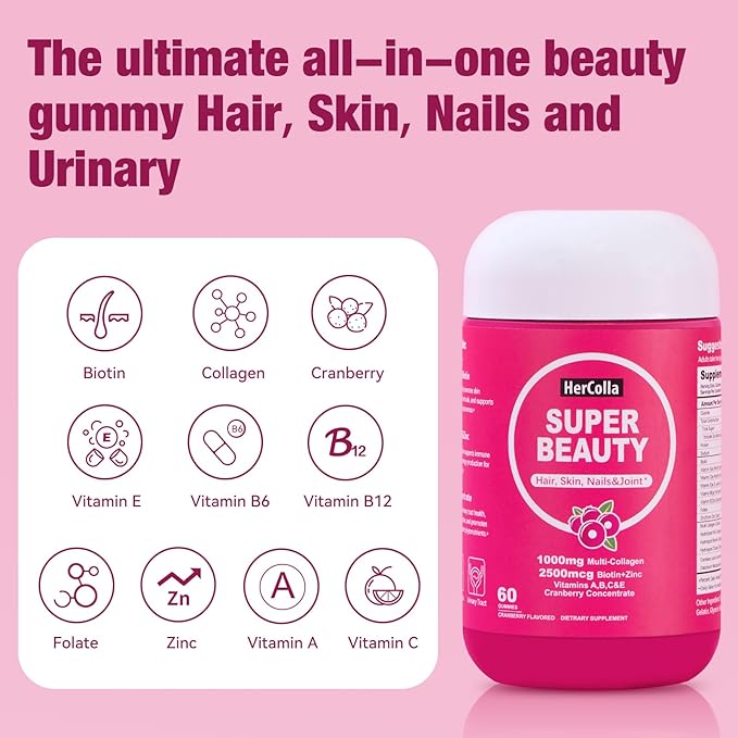 Liquid Collagen for Women Multi Collagen Gummies 1000mg