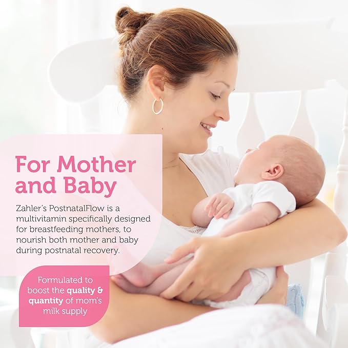 Zahler Postnatal Flow for Advanced Lactation Support Breastfeeding + Postnatal Support 120 Tablets.