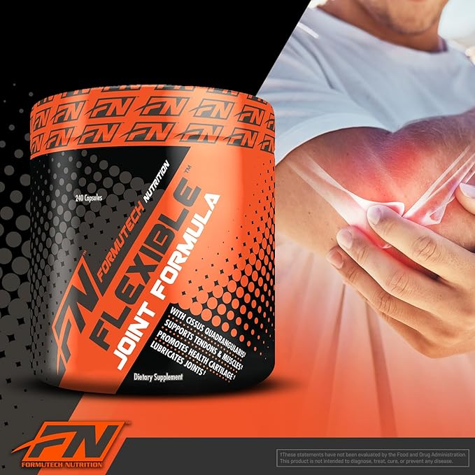 Flexible Joint Formula | Complete Support for Joints Bones &amp Connective Tissues | Promotes Uptake of Sulfates | 240 Capsules