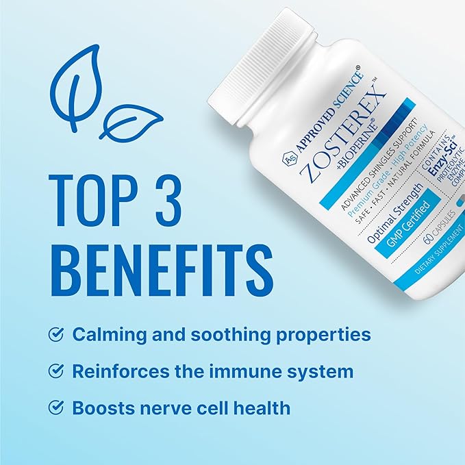 Approved Science Zosterex - Extra-Strength L-Lysine 1000mg Vitamin B Complex Zinc - Immune Support &amp Cold Sore Treatment - 180 Vegan Capsules - 3 Bottles