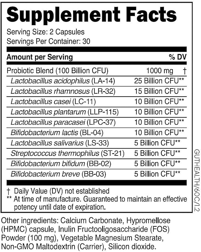 Gut Health Probiotic - Supports a Healthy Gut Microbiome (60 Capsules)