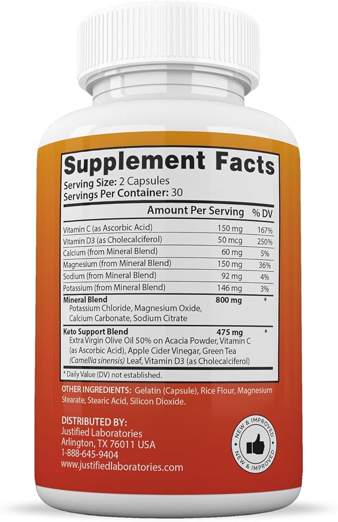 (3 Pack) Keto GT Keto Pills 1275MG New &amp Improved Formula Contains Apple Cider Vinegar Extra Virgin Olive Oil Powder Green Tea Leaf 180 Capsules