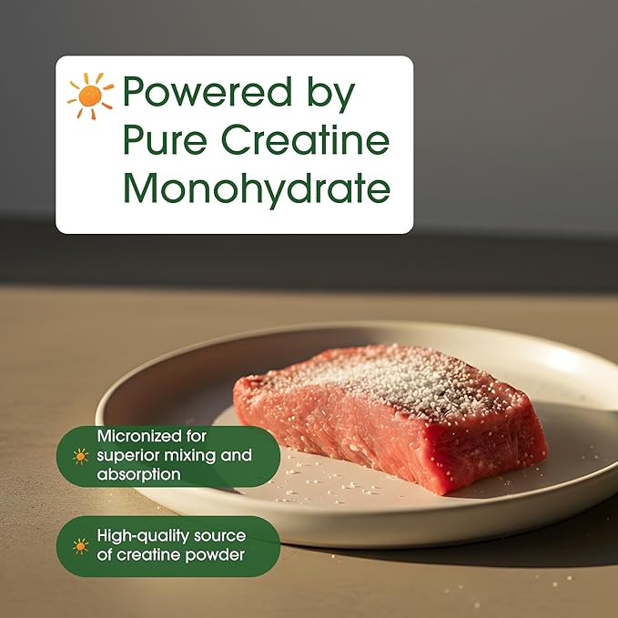 NatureBell Creatine Monohydrate Powder - 500g - Micronized Powder - Delivers 5000mg Creatine Per Serving - Pre-Workout or Post-Workout Support* - Vegan &amp Keto Friendly - Unflavored