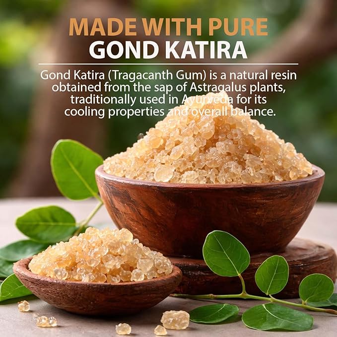 Gond Katira 100g Natural Body Cooling &amp Hydrating Superfood Supports Digestion &amp Gut Health Rich in Fiber &amp Nutrients Perfect for Summer Drinks Desserts &amp Ayurvedic Wellness (Pack of