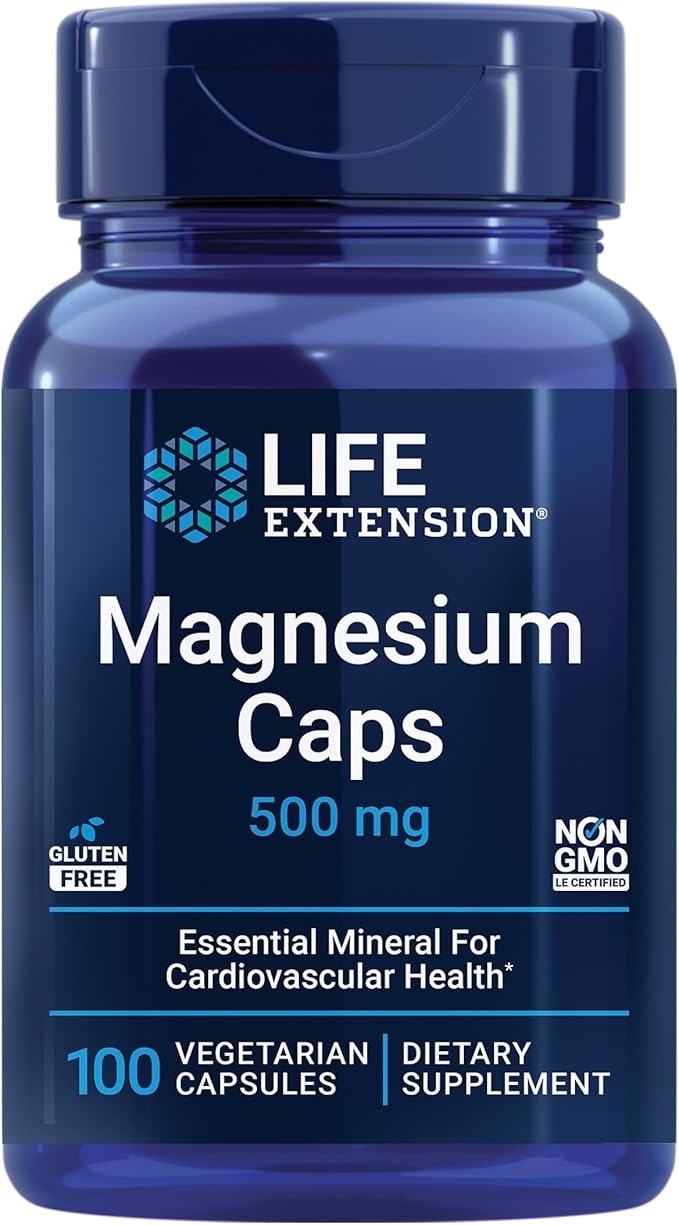 Life Extension Creatine Capsules 120 Count &amp Magnesium Caps 500mg 100 Count - Muscle Strength Heart Health