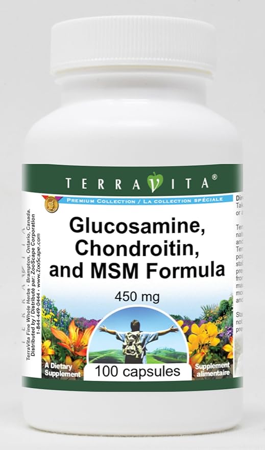Glucosamine Chondroitin and MSM Formula - 450 mg (100 Capsules ZIN: 512094)