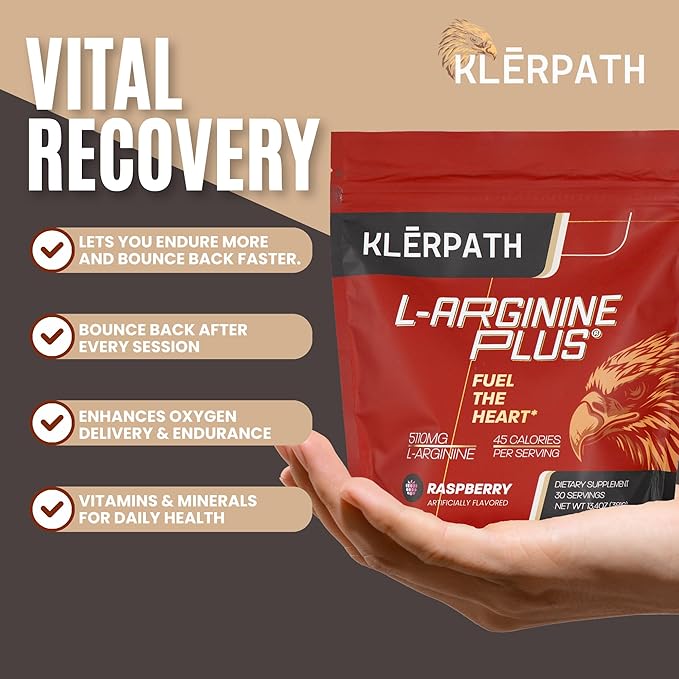 L-Arginine Plus Raspberry 6-Pack - #1 Natural Blood Pressure Supplement Better Cholesterol More Energy - Heart Health Supplement 13.4 oz