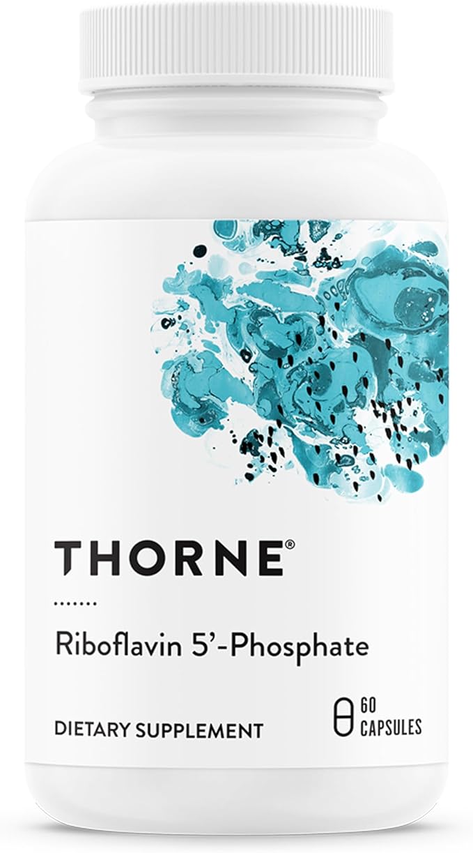THORNE - Riboflavin 5'-Phosphate - Bioactive Tissue Ready Form of Vitamin B2 for Methylation Support* - Vitamin B2 Supplement - Third-Party Certified - Gluten Dairy &amp Soy-Free - 60 Capsules