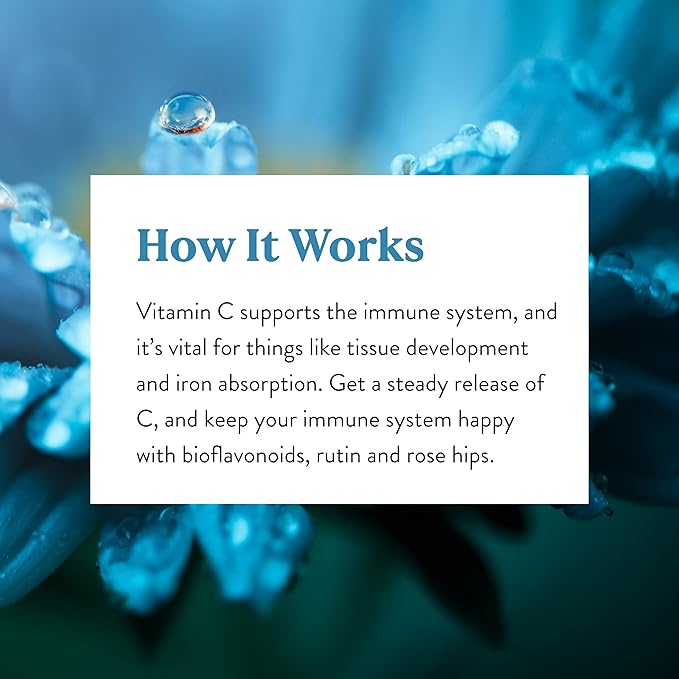 Natures Sunshine Vitamin C Time Release 1000 mg 120 Tablets | Supports the Immune System and Quench Dangerous Free Radicals