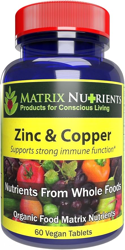 ZINC &amp Copper - LAB Tested for Highest Purity! Fast Absorption 100% Organic Natural Ingredients - Massive Immune Support - Repair Heart &amp Body! - Vegan Tablets (60ct)