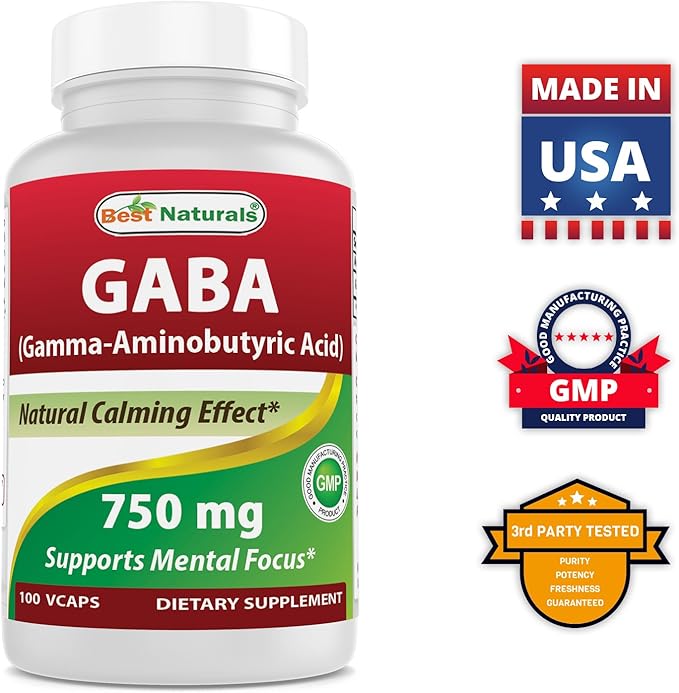Best Naturals 5-HTP (5-hydroxytryptophan) 100 mg &amp GABA 750 mg