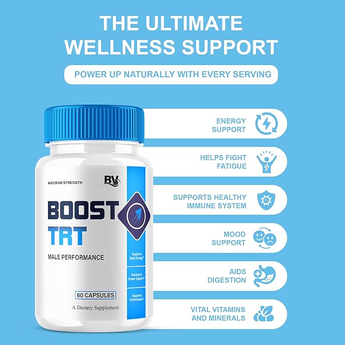 (2 Pack) Boost TRT Maximum Strength Performance Supplement BoostTRT Premium Capsules Boost TRT Maximum Strength Advanced Multivitamin Supplement BoostTRT Health Management Pills (120 Capsules)