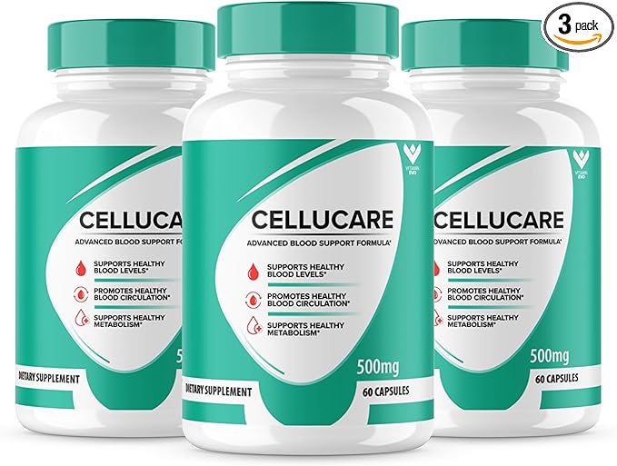 (3 Pack) Cellucare Advanced Blood Support Formula Supplement - Cellucare Blood Capsules - Maximum Strength Cellucare All Natural Treatment Cellu Care Pills Blood Support Reviews (180 Caps)