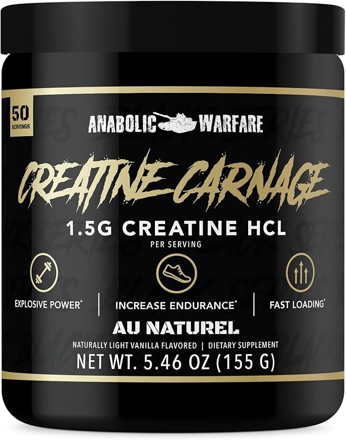 Anabolic Warfare Creatine Carnage + Nuclear Armageddon Bundle – Explosive Power &amp Pre-Workout Stack for Strength Endurance &amp Muscle Building