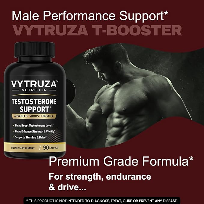 Nutrition Advanced T-Boost Formula Test Support Capsules Premium Ingredients Energy Strength Support Supplement for Men 90 Capsules