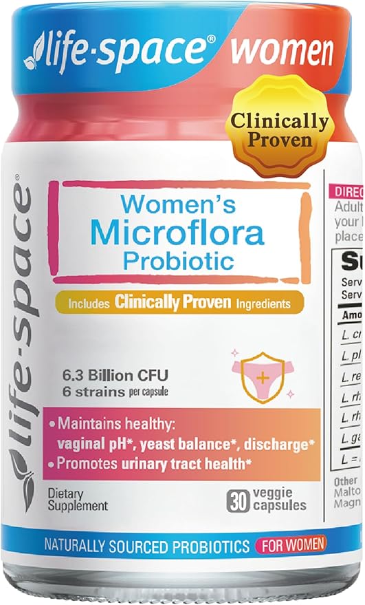 Life-Space Premium Broad Spectrum Probiotics + Women's Microflora Probiotic Support for Daily Digestive Health and Women Health
