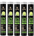 Auric Liv365 Liver Detox Supplement 100 Tablets | Lemon Flavour Advanced Herbal Formula for Liver Health Detox &amp Cleansing
