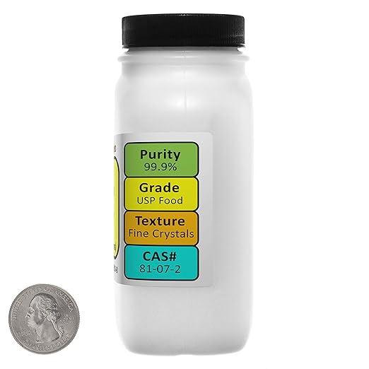 Sodium Saccharin [C7H4O3NSNa.2H2O] 99.9% USP Food Grade Crystals 8 Oz