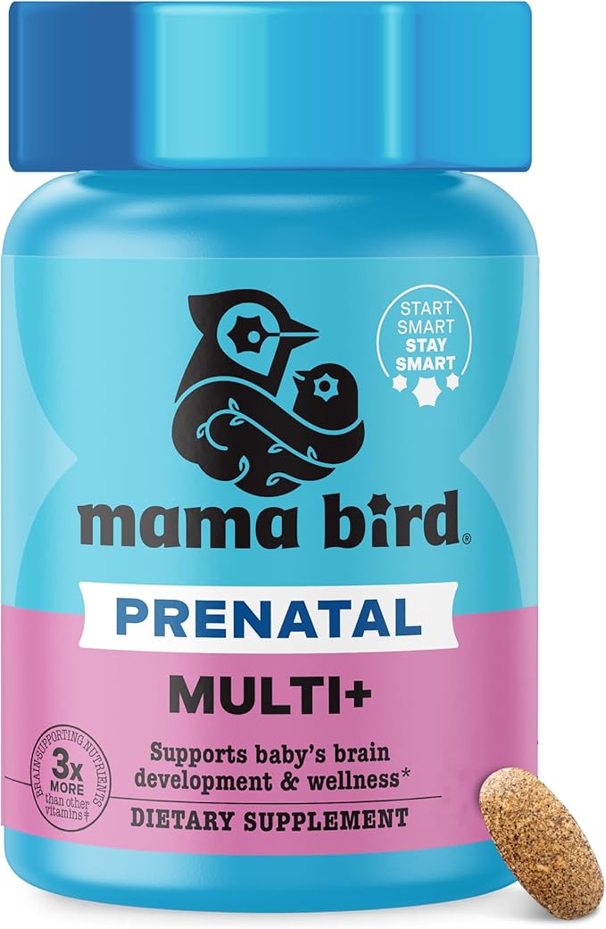 Best Nest Wellness - Mama Bird - Prenatal Multi+ (30 Servings) - Prenatal Vitamins for Women - Supports Baby Brain Health - Organic Herbs Probiotics Digestive Enzymes