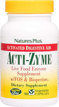NaturesPlus Acti-Zyme - 90 Capsules - Digestive Enzyme Support Supplement with Probiotics - Promotes Gut Health &amp Digestion - Gluten Free Vegetarian - 45 Servings