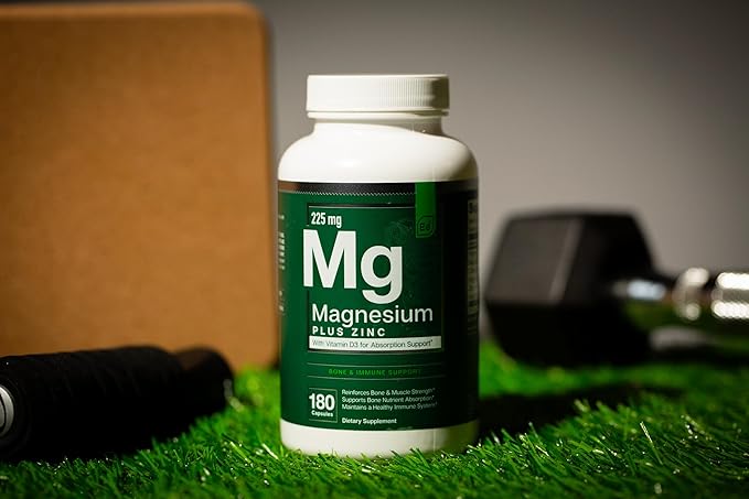 Essential Elements Magnesium Plus Zinc with Vitamin D3 - Scientifically Formulated Heart Bone &amp Muscle Support - 225mg Triple-Strength Magnesium Complex with Glycinate Malate Citrate - 540 Cou