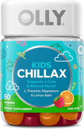 OLLY Kids Chillax Gummies Magnesium L-Theanine Lemon Balm Chewable Supplement Sherbet Flavor