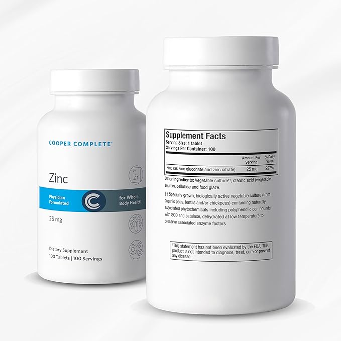 Cooper Complete 25 mg Zinc 100 Tablets Pack of 1