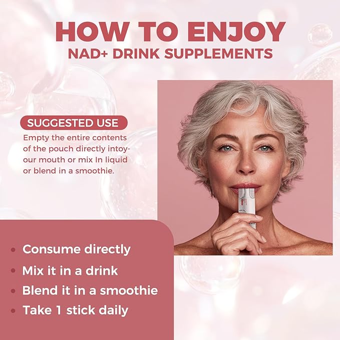 NAD+Liquid Supplement 1000mg with Resveratrol Pure Liquid Packets