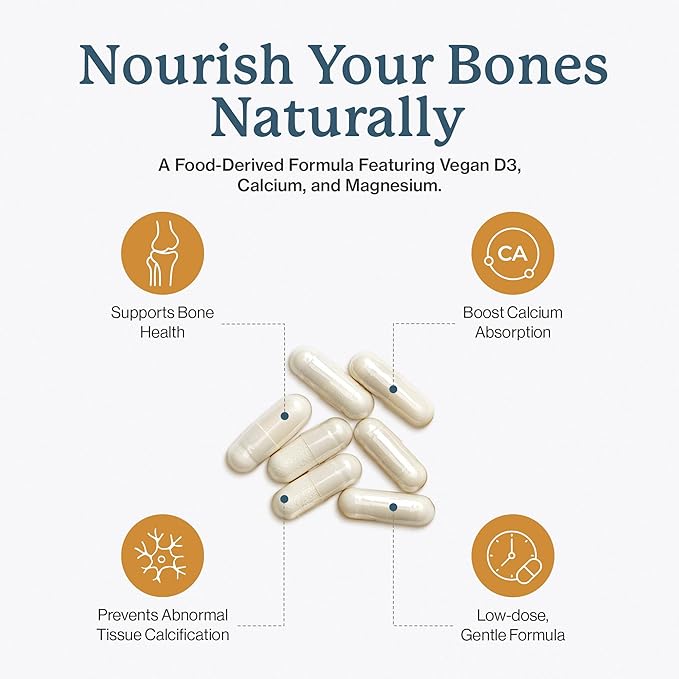 Dr. Fuhrman Osteo Bone Health Supplement | Wholefood Supplement for Women &amp Men | Vitamin for Bone Density | Organic Vitamin D3 Calcium Magnesium &amp K2 | Natural Ingredients | 120 Caps