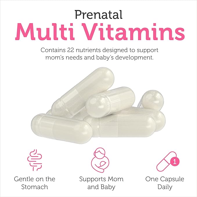 Zahler - Total One Prenatal Vitamins for Women (120 Count) Daily Multi Vitamin Prenatals with Folic Acid Iron Zinc &amp 19 Other Essential Vitamins &amp Minerals - Kosher Pre Natal Multivitamin Ca
