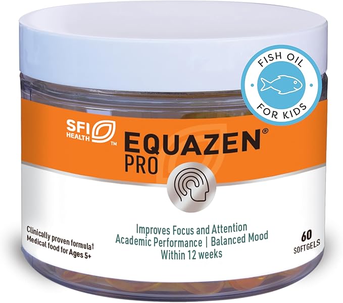 Equazen Pro SFI Health Fish Oil Softgels - Omega 3 &amp Omega 6 for Kids &amp Teens - EPA GLA &amp DHA for Kids Mood Memory &amp Focus Support - Optimized for Bioavailability &amp Absorption (6