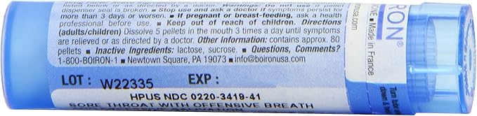 Boiron Mercurius Solubilis 6C (Pack of 5) Homeopathic Medicine for Sore Throat