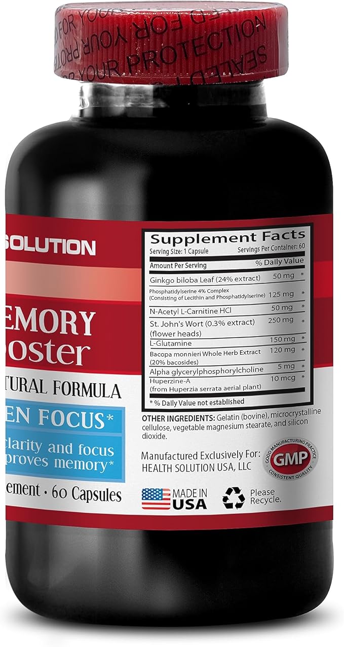 brain and memory - BRAIN AND MEMORY BOOSTER - increase processing speed mind clarity and focus supplement mind and memory support supplement memory brain supplement youthful brain - 2B 120 Caps