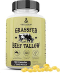 Ancestral Supplements Grass Fed Beef Tallow Capsules 3000mg Nourishing Kidney Fat Supplement Supports Bones Teeth Gums Skin Immune and Overall Health Non-GMO 180 Capsules