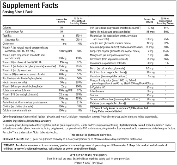 Biotics Research Pre Natal Packs™ Pre Natal Nutrition Support Post Natal Formula Includes Omega3s Iodine and Folate Nutritional Needs for Pregnant Lactating and Women Wishing to Conceive 60 Pack
