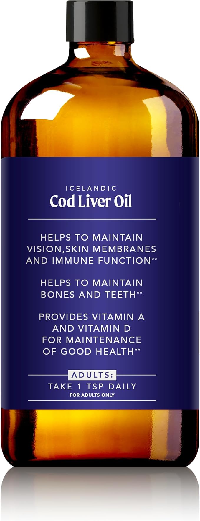 SOULSATION Icelandic Cod Liver Oil Liquid Lemon (16oz) - Vitamins A &amp D EPA &amp DHA - Helps Vision Skin Membranes &amp Immune Function - MSC Certified Non-GMO (Pack of 3)