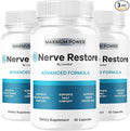 (3 Pack) Nerve Restore - Nerve Restore Advanced Formula Capsules Natural Premium Formula Daily Pills Support Comfort Nerve Restored Vitamins Health Wellness 180 Capsules for 3 Months