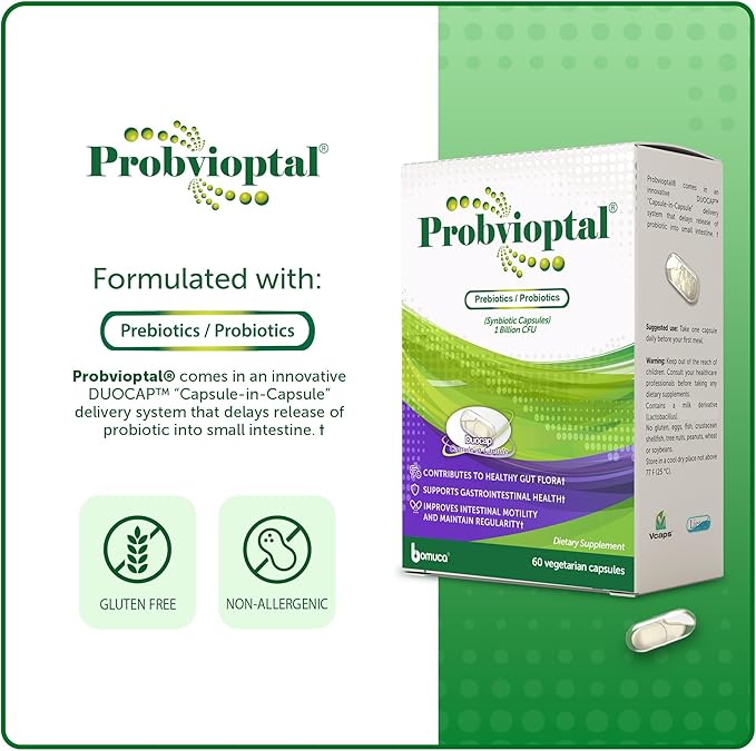 Vivioptal Vitamins Probvioptal 60 Capsules Probiotics &amp Prebiotics Duocap 1 Billion CFU Gluten Free