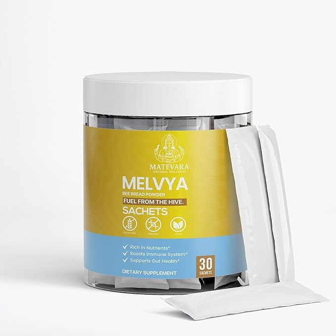 Melvya Bee Bread Powder |Nutrient-Rich Wellness Powder | 30 Servings