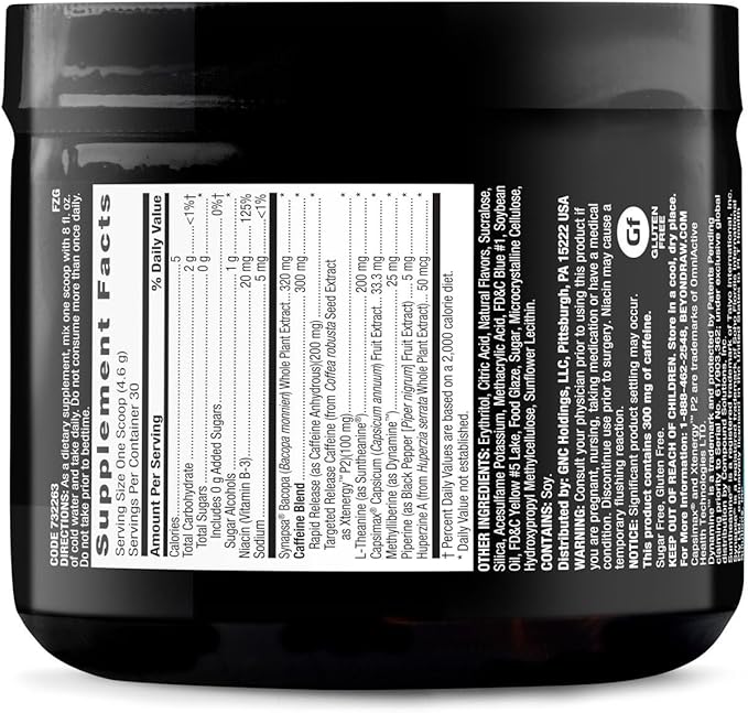 BEYOND RAW Burn MF Metabolic Formula Thermo Activator Supports Energy and Focus Gummy Worm 30 Servings