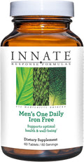 INNATE Response Formulas Men's One Daily Iron Free - Daily Multivitamin For Men Free of Iron - With B Vitamins - Vegetarian Non-GMO and Gluten-Free - 60 Count (60 Servings)