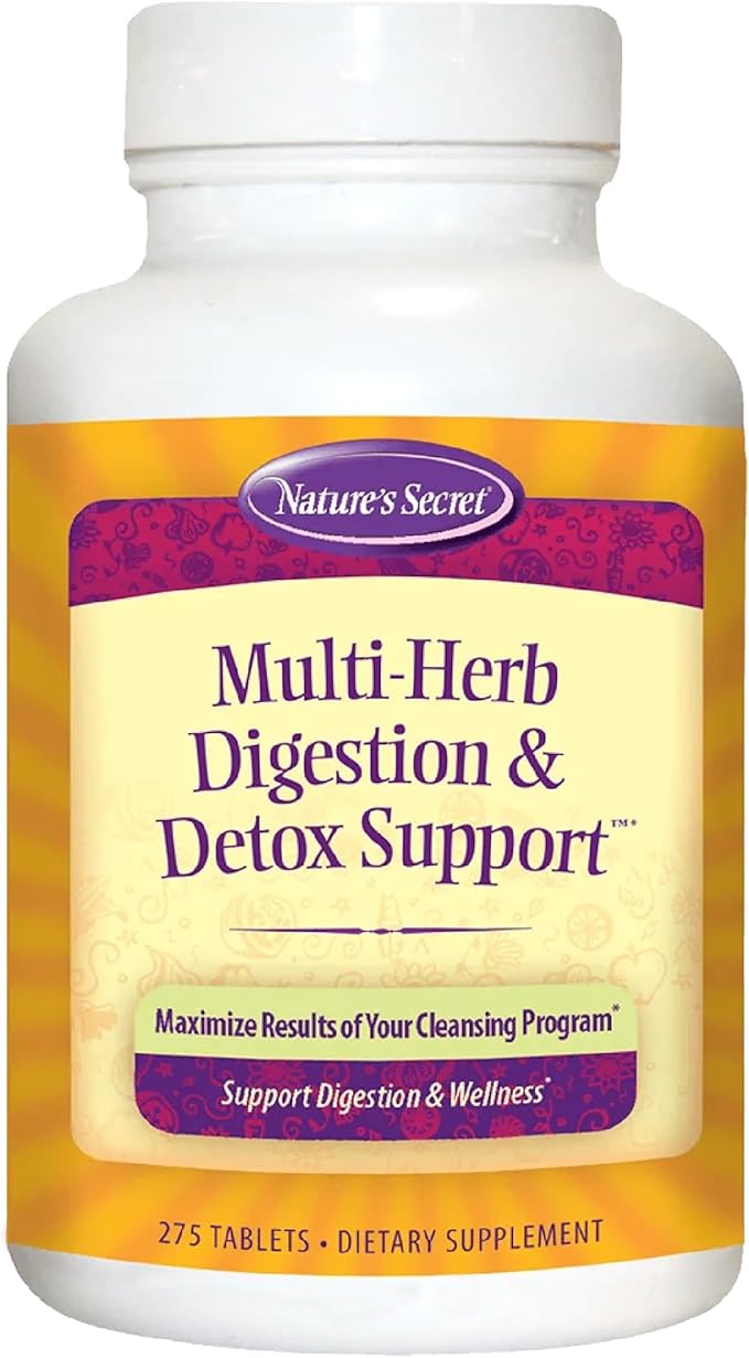 Nature's Secret Multi Herb Digestion and Detox Support Economy Diet Supplement 275 Count