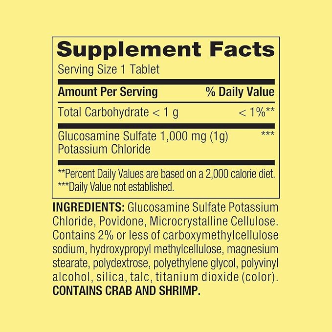 Spring Valley Glucosamine Sulfate Potassium Chloride | Glucosamina para las Articulaciones | Inflammation | 1000 mg | Set with Basket Goods Store