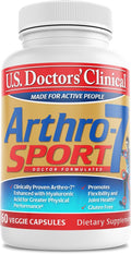 U.S. Doctors’ Clinical Arthro-7 Sport - Clinically Proven AR7 Blend + 100mg Hyaluronic Acid &amp Vitamin C for Flexibility Mobility &amp Strong Cartilage - 60 Capsules - 15/30-Day Supply