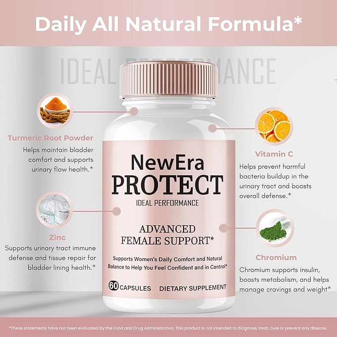 New Era Protect Capsules Bladder for Women New Era Protect Supplement Pills Advanced Formula Women's Balance Support Overall Health &amp Wellness - Maximum Strength Vitamins for Women Reviews (2 Pa