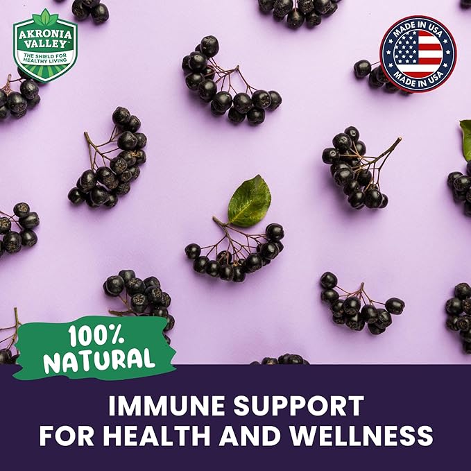Aronia Berry Gummies | 45 Vegetarian Gummies | Pack of 2 | Immune Support for Health and Wellness Delicious Aronia Flavor