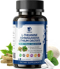 Lithium Orotate 5/10mg L-Theanine 200mg Ashwagandha 300mg - Mood Focus Memory Brain Supplements with Bacopa Monnieri Lion’s Mane Magnesium Zinc D3 B6 Folate B12 - 120 Vegan Capsules 2 Months
